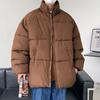 Jaqueta acolchoada de algodão casual masculina nova 2024 estilo Hong Kong à prova de três (água, vento, sujeira) para atividades ao ar livre, jaqueta acolchoada leve de filme Oxford, jaqueta acolchoada de algodão, roupa pão