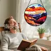 Pingente colorido de vidro em camadas de montanha transfronteiriço, decoração de vidro para casa, decoração de janela, apanhador de sol para jardim