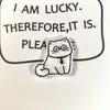 Gato Lindo Dibujo Lineal Acrílico Pasador Pequeño Broche Imán para Refrigerador Parche Accesorios DIY Joyería Infantil