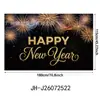 Tela de fondo para Año Nuevo 2027 transfronteriza, decoración de ambiente festivo para fiesta de Nochevieja europea y americana, banner fotográfico de tela colgante
