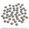 Antiguo soporte de flores hueco de aleación de plata, tapa de cuentas, tapa de cuentas, antiguo DIY, horquilla de paso, accesorios de corona