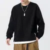 Moletom Outono Falso Duas Peças Masculino Esportivo Solto Peso Pesado Marca de Moda Americana 2025 Novo Meninos Fenda Pulôver Mangas Compridas