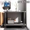Mesa de centro pequeña, simple y moderna, para sala de estar, uso doméstico, mesa auxiliar de sofá de doble capa, forma cuadrada, estante simple de mesita de noche para dormitorio