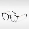 S11996 retro ovalado dorado pegamento mixto montura metal TR transparente moda liso universal todo-combinable montura de gafas