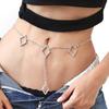 Accesorios de Moda Transfronterizos Bikini Creativo Cadena Corporal de Cintura con Pedrería Colgante de Corazón Cadena de Cintura Decorativa para Falda Pantalones Geométricos