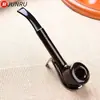 Actual al por mayor elegante negro marrón elegante pipa diseño chino gran cantidad preferencial cabeza redonda boca plana pipa