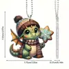 Transfronterizo Nuevo Adorable Dragón 2D Colgante para Coche Decoración de Mochila para Vacaciones Hogar Decoraciones Planas Llavero Colgante