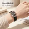 Nuevo Reloj de Cuarzo para Mujer Elegante Correa de Cuero Reloj de Mujer Incrustaciones de Pedrería Moda Gradiente Reloj para Mujer Mayoreo