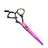 Tijeras de Peluquería Mango de Dragón Monstruo Morado de 6.0 pulgadas Tijeras para Cortar el Cabello Tijeras Planas Tijeras para Flequillo Tijeras Adelgazadoras Zl