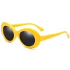China tiene hip hop Bridget gafas de sol blancas GD mismas gafas de sol ovaladas de moda 9750 suministro