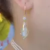 Pendientes de Rombo Geométrico de Piedra Ojo de Gato de Gama Alta Nuevo Estilo Popular 2026 Lujo Ligero Nicho Elegante Celebridad de Internet Pendientes Sencillos
