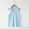 Colete de Algodão Lycra Fino de Verão para Meninos e Meninas, Roupa de Bebê, Camiseta Regata, Camada Base