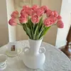 Adereços de Fotografia de Tulipas Artificiais Transfronteiriços, Decoração para Sala de Estar em Casa, Flores Artificiais de Tecido de Seda, Toque de Alta Qualidade, Flores Artificiais para Venda por Atacado