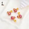 Estilo de Tendencia Nacional Esmalte Azul Chapado en Oro Colgante de Calabaza Siete Colores Collar Accesorios para Joyería DIY Venta al por Mayor
