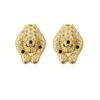 Brincos de Animais Banhados a Ouro 18K Europeus e Americanos Aogu para Mulheres, Brincos de Zircônia Micro-Incrustados de Cobre de Nicho, Novos Produtos Transfronteiriços