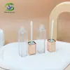 Tubo de Gloss Labial Transparente Quadrado Novo Shanyi Tubo Vazio Tubo de Gloss Labial de Plástico High-End Tubo de Embalagem Material de Embalagem Cosmética