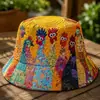 Colección de sitios web independientes transfronterizos nuevos de 2026: Sombrero de pescador y sombrero para el sol versátiles de arcoíris con estampado digital 3D y bordado acolchado, aptos para hombres y mujeres