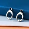Nueva Hebilla de Plata de Ley S925 Forma de Gota de Agua, Hebilla Antigua de Resorte para Collar Pulsera, Hebilla Ovalada de Langosta DIY