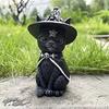 Adornos de resina de gato para Halloween con explosiones transfronterizas, decoración de escritorio para el hogar, patio, festividades, artesanías, estatuas de animales.