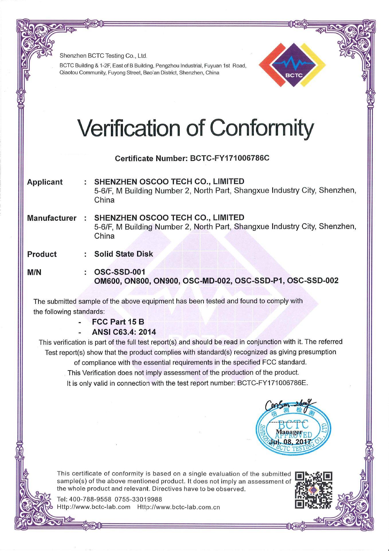 FCC Certificate-1