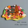 Liquidação de Estoque Maleta de Metal Estilo Torre do Ganso Selvagem Grande de Xi'An Palácio Huaqing Ímãs de Geladeira Lembrancinhas Turísticas