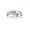 Anillo de pareja El Principito y la rosa para hombre y mujer, anillo abierto de moda de lujo ligero con circonita incrustada, anillo de dibujos animados