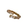 Anillo de Bambú Yunyao Paso a Paso para Mujer, Moderno y Único, Anillo Ajustable de Piedra Ojo de Gato de Alta Gama, Estilo Celebridad de Internet de Lujo Ligero, Anillo para el Dedo Índice