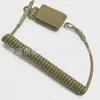 Cordão de mola tática para armas ao ar livre, chaveiro anti-perda, cordão elástico para ventilador militar, cordão multifuncional para armas, fio de mola