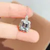 Venta Directa de Fábrica Colgante de Aguamarina Natural Cristal Limpio Piedra Principal Aproximadamente 6*8Mm Plata 925 Incrustado Aguamarina Natural