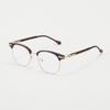 00249 Montura coreana TR90 para gafas de miopía de cejas para mujer, moderna, retro, para estudiantes, cuadrada, montura de espejo, luz plana, grado ajustable
