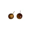 Pendientes Retro de Ojo de Tigre y Perla para Otoño e Invierno Pendientes Maillard de Alta Gama Joyería para Oreja con Perforación Versátil 925 para Mujer