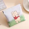 Bolsa Cosmética Shrapnel Estampada Portátil Bolsa para Lápiz Labial Winnie Bolsa de Almacenamiento Bolsa Mini Pequeña de Mano Bolsa Pequeña Cierra Automáticamente