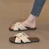 Sandalias de Verano 2026 para Mujer, Estilo Retro Elegante, Suela Plana, para Uso al Aire Libre, Combinan Bien con Faldas, Suela Suave, Antideslizantes, Chanclas para Mujeres Embarazadas