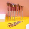 Conjunto Completo de Pincéis de Maquiagem Sijiqing Super Macio 13 Pincéis de Maquiagem Blush Alto Brilho Sombra Vignette Pincel de Sobrancelha