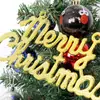 Decoración de Árbol de Navidad Colgante de Letra Inglés Feliz Navidad Galvanizado Colgante Ventana Decoración Festiva