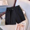 Shorts Casuales para Mujer de Tallas Grandes, Delgados y Sueltos con Cinturón, Pantalones de Tres Cuartos para Mujeres Gordas, Estilo Verano