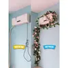 Enredadera de Flores Artificiales de Rosa Zarcillo Colgante de Pared Enroscada Cubierta Decorativa para Tubería de Agua de Aire Acondicionado Sala de Estar Techo Planta de Plástico