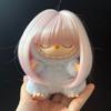 Peluca para Muñeca Bjd 3 Puntos Seda Suave Set de Peluca Labubu Bob Lindo con Flequillo Bobo