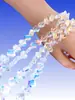 10 Piezas Al por MayorTrébol de Cuatro Hojas Cuentas Rectas de Cristal Cuentas de Vidrio 6-12mm Cuentas Sueltas Hechas a Mano Pulsera DIY