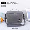 Bolsa de almuerzo portátil de gran capacidad con correa para el hombro, bolsa de aislamiento, bolsa de almuerzo impermeable y gruesa para estudiantes, bolsa de aluminio fresco para picnic