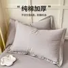 Funda de almohada de algodón puro engrosada, amigable con la piel, Clase A, Producto individual, Grado materno e infantil, Adecuada para dormir sin ropa, Funda de almohada de sarga de alta densidad, 100% algodón