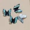 Zhen Tu Estilo Francés Retro Elegante Mariposa Pequeña de Resina Mariposa Voladora 3D Joyería DIY Aretes y Colgantes