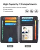 Carteira Masculina Ultra Fina Anti-Magnética RFID com Porta-Notas, Porta-Moedas de PU de Alta Qualidade, Porta-Cartões Simples com Múltiplos Slots