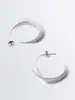 Elegantes Pendientes Plateados en Forma de Gota, Simples y Versátiles, Pendientes Personalizados, Pendientes Geométricos de Diseño de Nicho de Alta Gama para Mujer