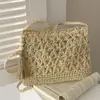 Bolso tejido tipo paja calada transfronterizo para mujer, nuevo estilo étnico 2026, bolso de playa para vacaciones, bolso cruzado casual versátil