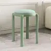 Taburete de plástico tapizado estilo mediados de siglo para uso doméstico, nuevo modelo 2026, apilable, engrosado, adecuado para mesas de comedor, alto y redondo, para invitados y como taburete de repuesto