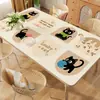 Jogo Americano de Mesa de Jantar Cartoon com Sensação de Luxo Leve e Alto Padrão, Impermeável, à Prova de Óleo, Toalha de Mesa Lavável, Resistente ao Calor, Resistente a Altas Temperaturas