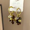 Pendientes de Hada de Vid Estilo Bosque con Borla Larga y Racimo de Uvas Moradas, con Acabado de Alta Gama, Aguja de Plata 925 de Nicho, Accesorios de Yiwu al por Mayor