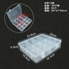 Caja de Embalaje de Plástico Transparente de 12 Compartimentos Caja para Señuelos de Equipo de Pesca Caja de Clasificación para Papelería Joyería Accesorios de Ferretería Piezas Caja de Almacenamiento