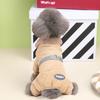 Roupa para animais de estimação, vestuário para cães, outono e inverno, roupa de algodão grossa e quente com forro de lã tipo teddy para cães de quatro patas, estampa xadrez de 23 losangos.